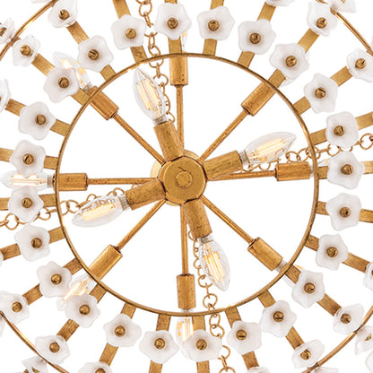 Azalea 12 - Light Steel Chandelier