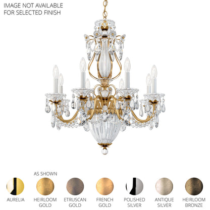 Bagatelle 8 Light 26.5in x 29in Chandelier in Heirloom Gold with Clear Radiance Crystals