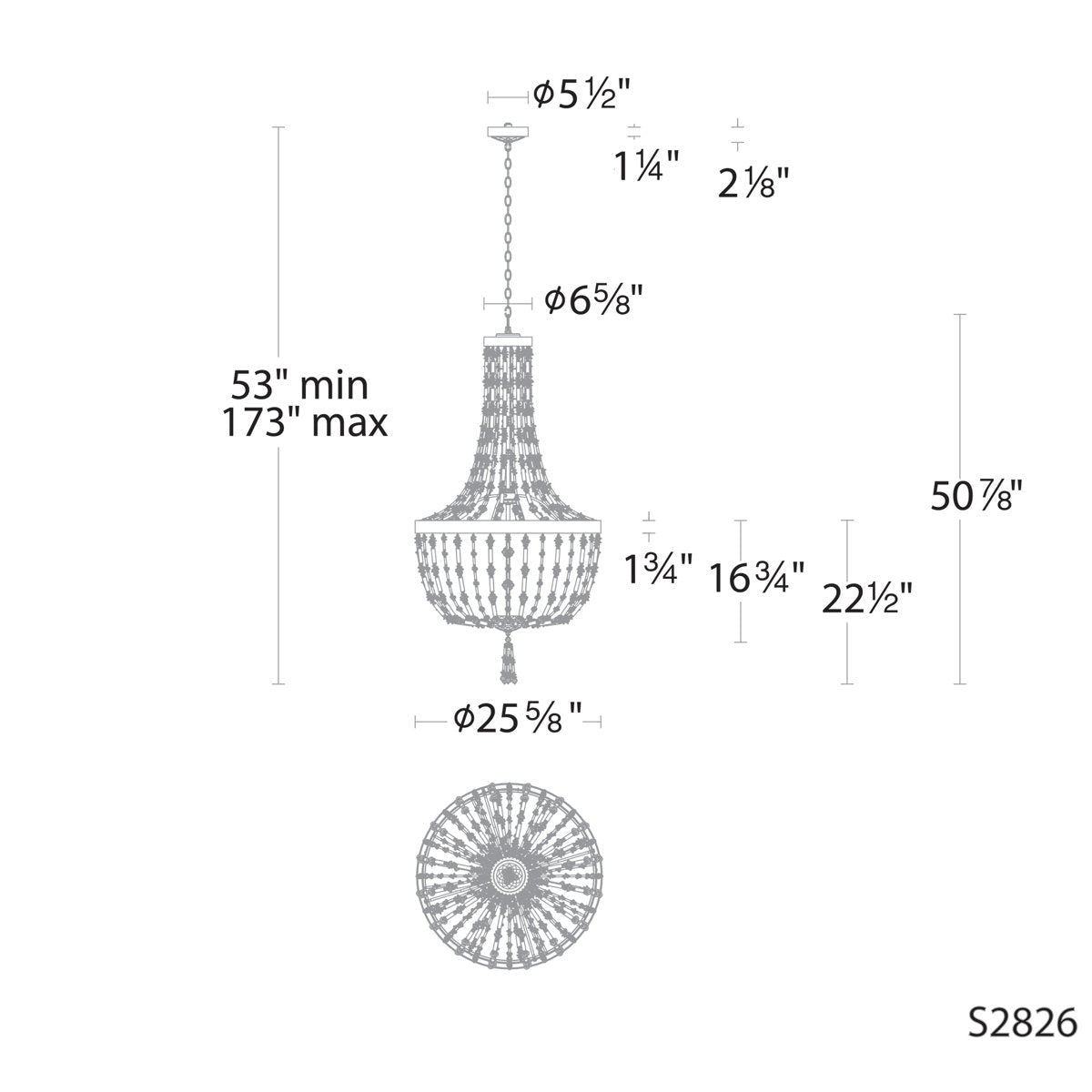 Bali 1 - Light LED Chandelier