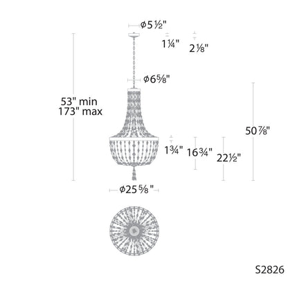Bali 1 - Light LED Chandelier
