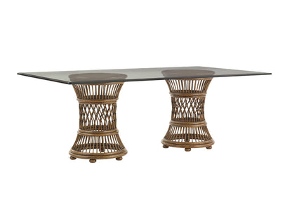 Bali Hai Aruba Dining Table with 84 X 48 Inch Glass Top