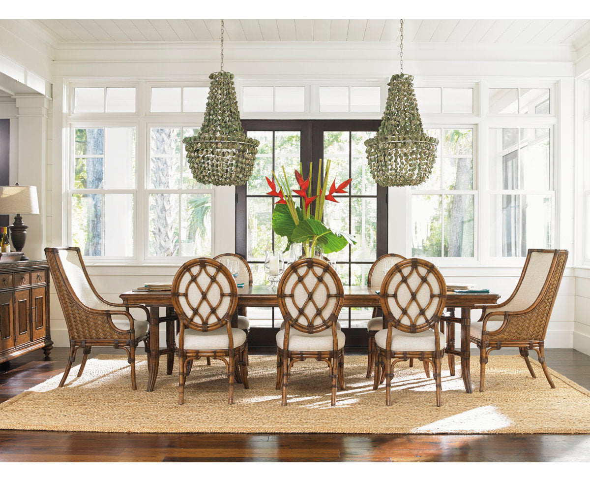 Bali Hai Upholstered Dining Arm Chair