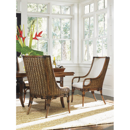 Bali Hai Upholstered Dining Arm Chair