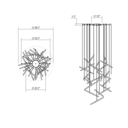 Ballet 24 - Light LED Chandelier