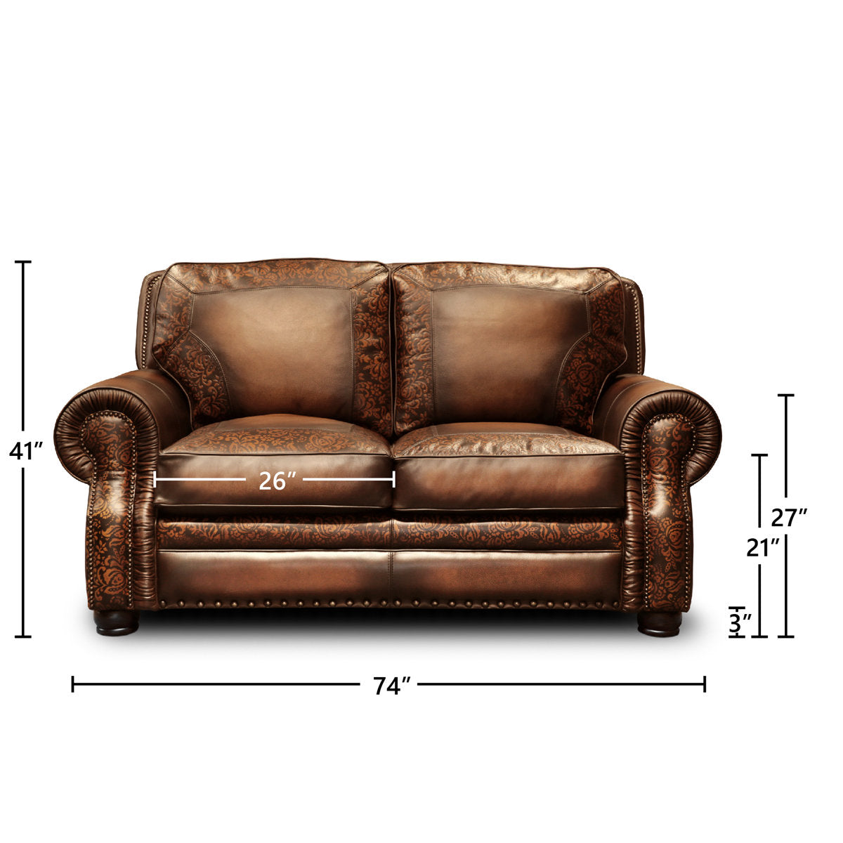Balmoral Leather Loveseat