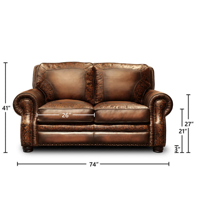 Balmoral Leather Loveseat