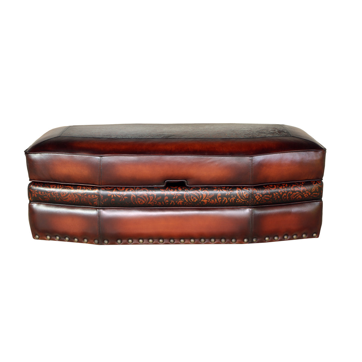 Balmoral Leather Ottoman
