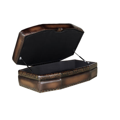 Balmoral Leather Ottoman