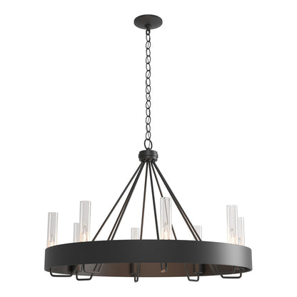 Banded 8 - Light Unique / Statement Wagon Wheel Chandelier