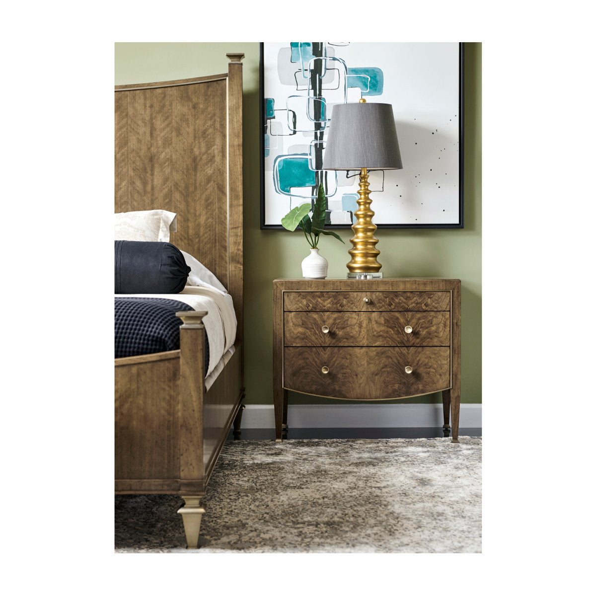 Barcelona 3 - Drawer Solid Wood Nightstand
