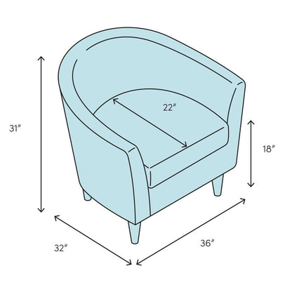 Barrel Chair Chair with Ottoman