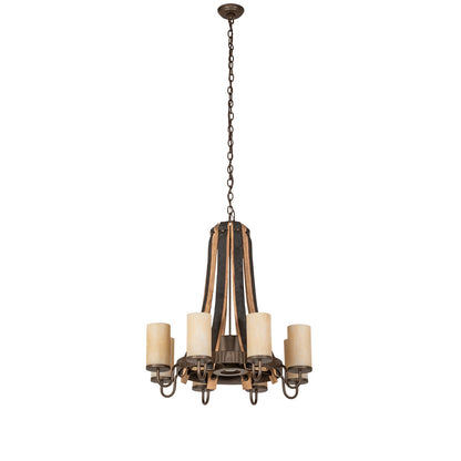 Barrel Stave Madera 9 - Light Chandelier
