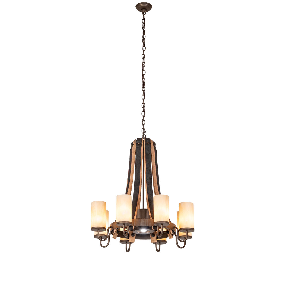 Barrel Stave Madera 9 - Light Chandelier