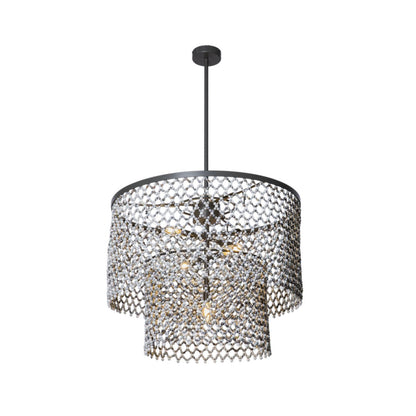 Beaded Imfibinga Bead 3-Tier Chandelier