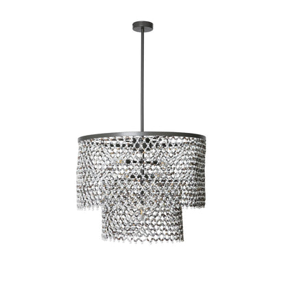 Beaded Imfibinga Bead 3-Tier Chandelier