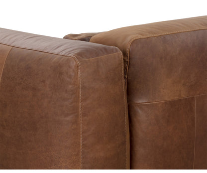 Beau Sofa Chaise - Lucia Tobacco Leather