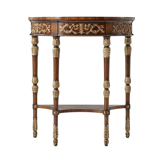 Beauty Of Leaves 30'' W Solid Wood Console Table