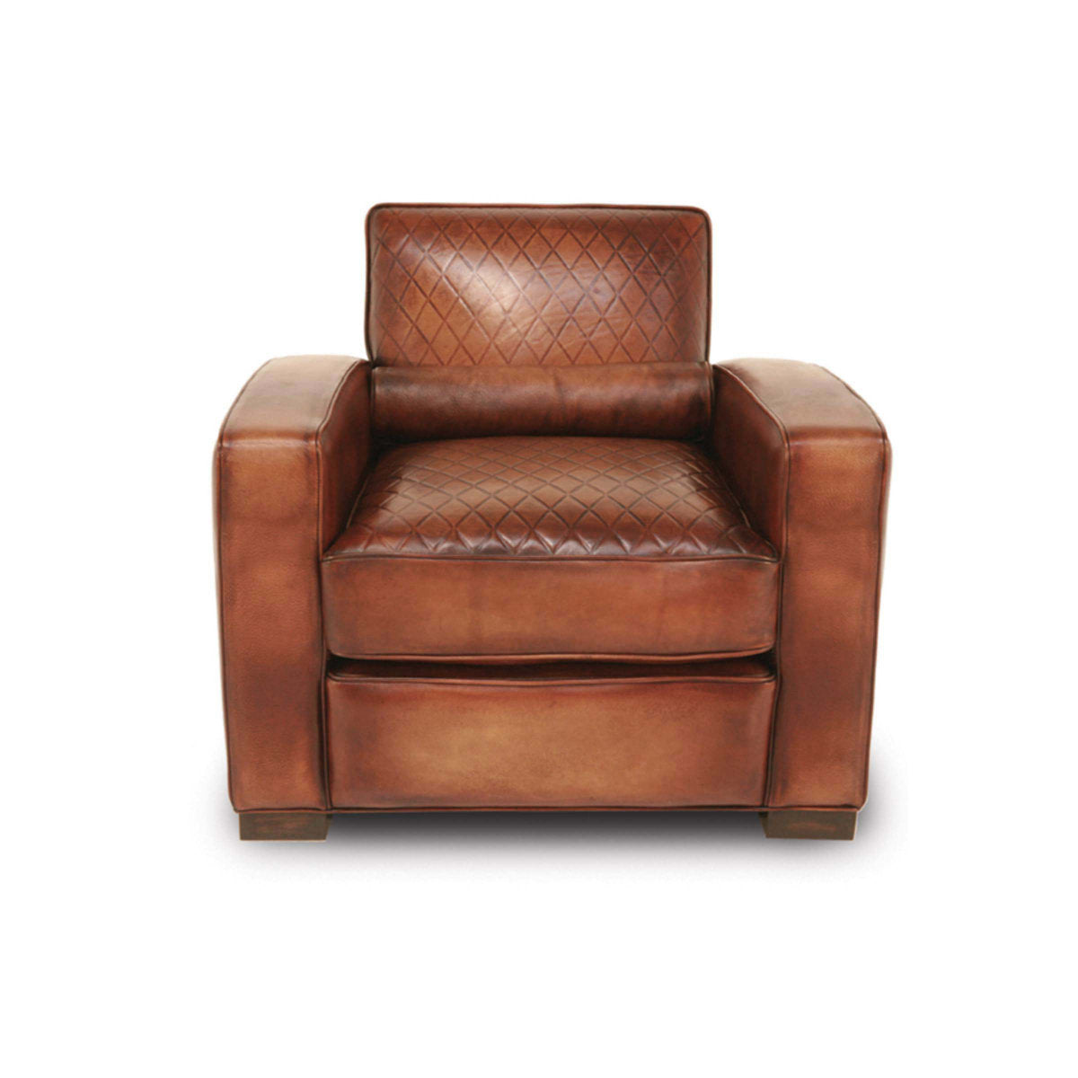 Berlin Leather Club Chair Chair with Ottoman