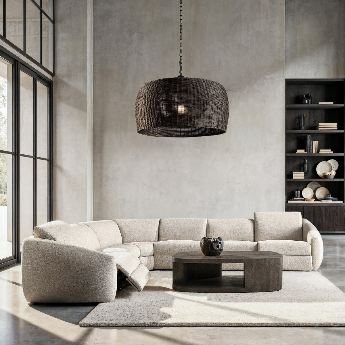 Bernhardt Avignon 5-Piece Fabric Power Motion Sectional