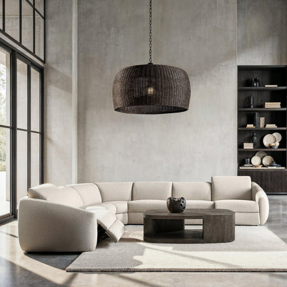 Bernhardt Avignon 5-Piece Fabric Power Motion Sectional
