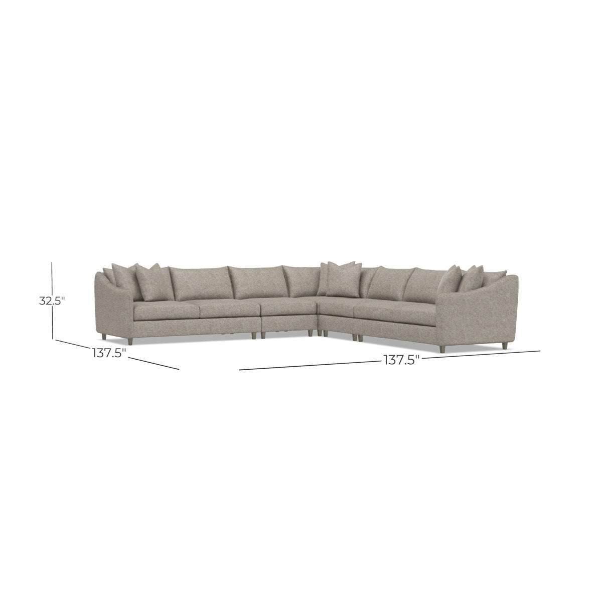 Bernhardt Joli 5-Piece Fabric Sectional