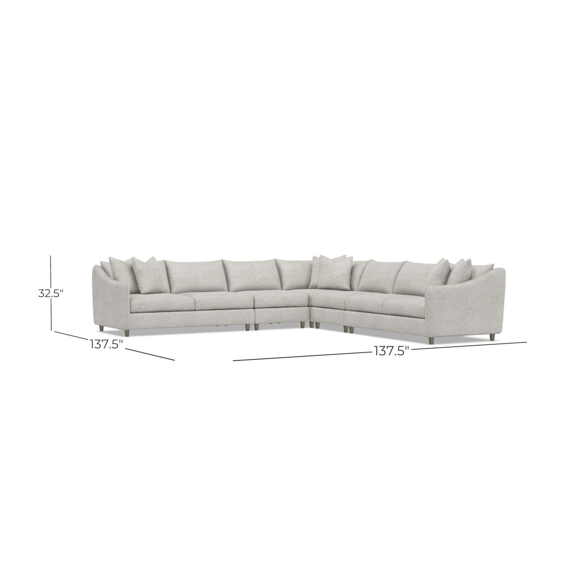 Bernhardt Joli 5-Piece Fabric Sectional