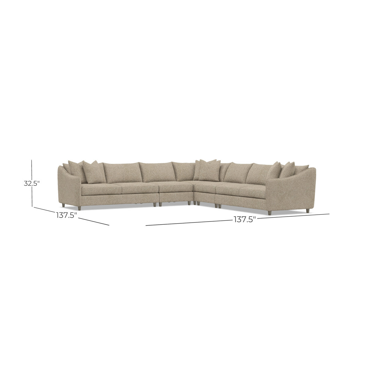 Bernhardt Joli 5-Piece Fabric Sectional