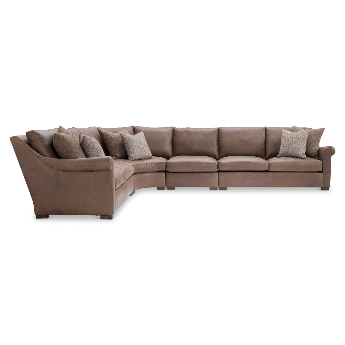 Bernhardt Keirnan 4-Piece Leather Sectional