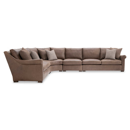 Bernhardt Keirnan 4-Piece Leather Sectional