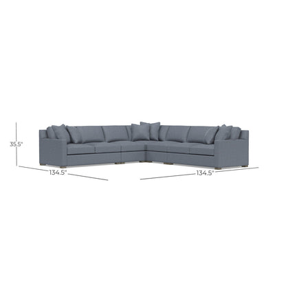 Bernhardt Kelsey 5-Piece Fabric Sectional