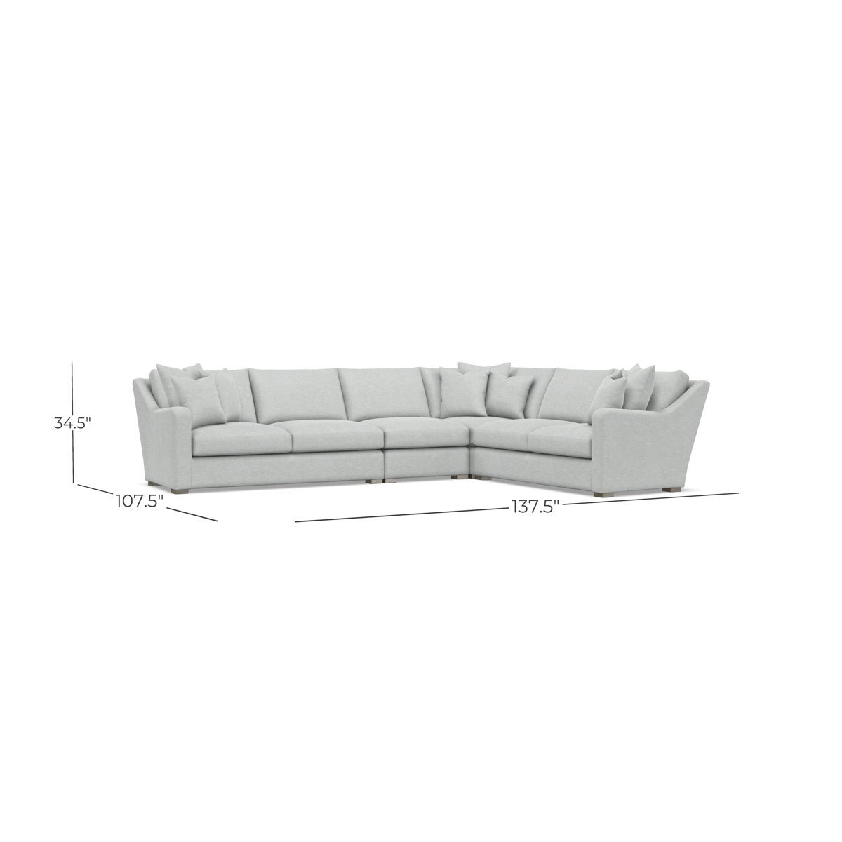Bernhardt Ventura 3-Piece Fabric Sectional