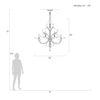 Beveled 10 - Light Chandelier