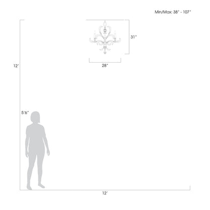 Beveled Arcs 4 - Light Chandelier