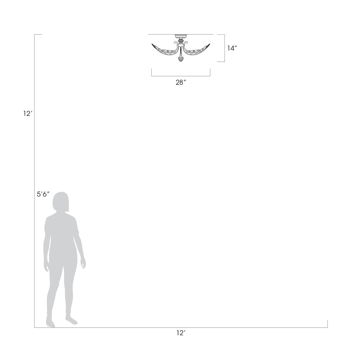 Beveled Arcs 6 - Light Chandelier