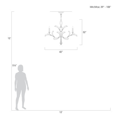 Beveled Arcs 6 - Light Chandelier