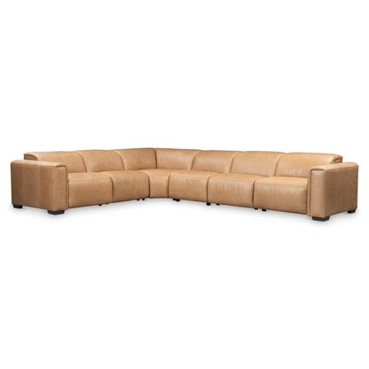Billings Leather Power Motion Sectional