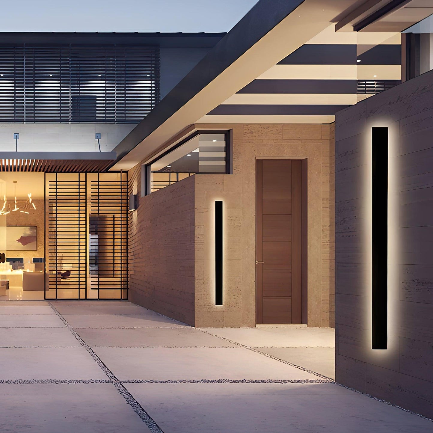 Long Strip Solar Outdoor Sconce