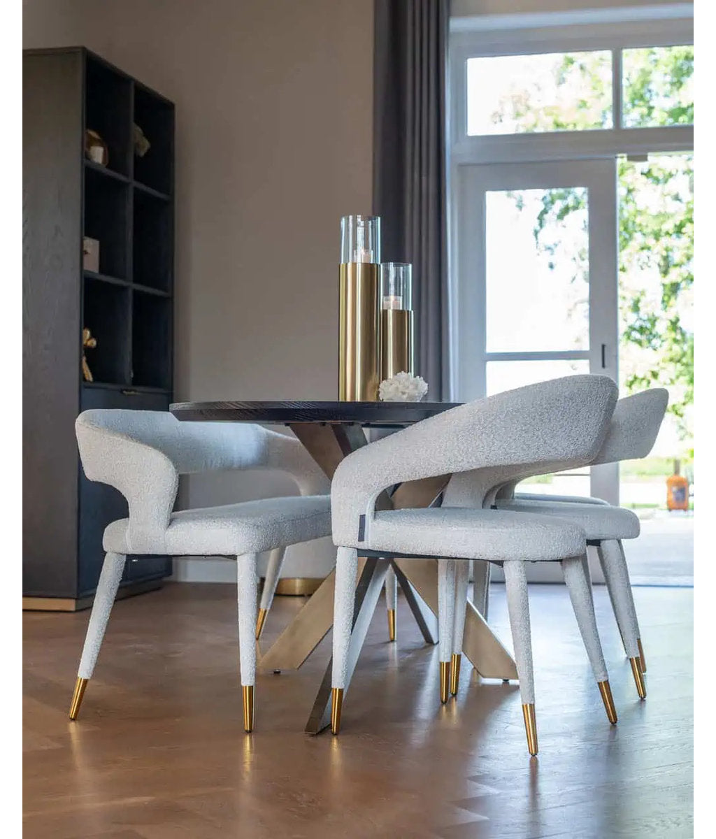Blackbone Round Solid Oak Dining Table