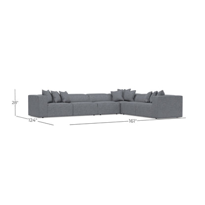 Bliss 4-Piece Fabric Sectional