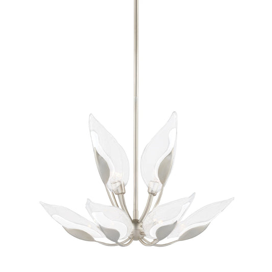 Blossom 10 Light Chandelier - Gold Leaf Finish - Clear Glass