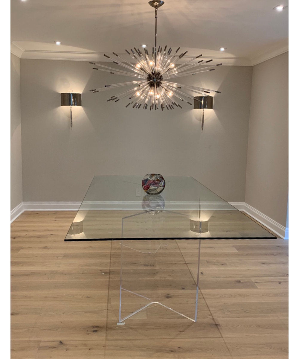 Boomerang Glass Dining Table
