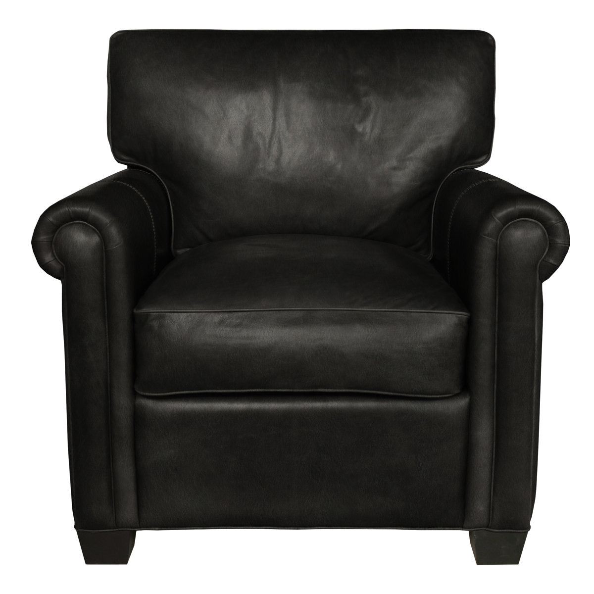 Bordeaux Leather Chair And A Half Chair with Ottoman