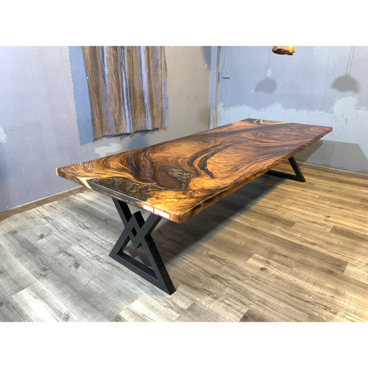 Bosawas 118" Large Slap Live Edge Dining Table