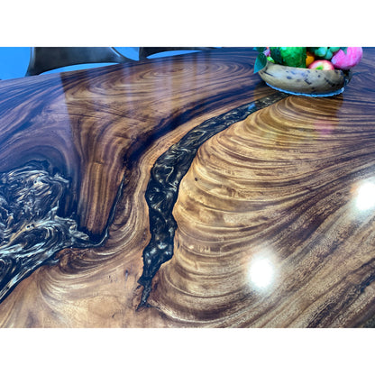 Bosawas 118" Large Slap Live Edge Dining Table