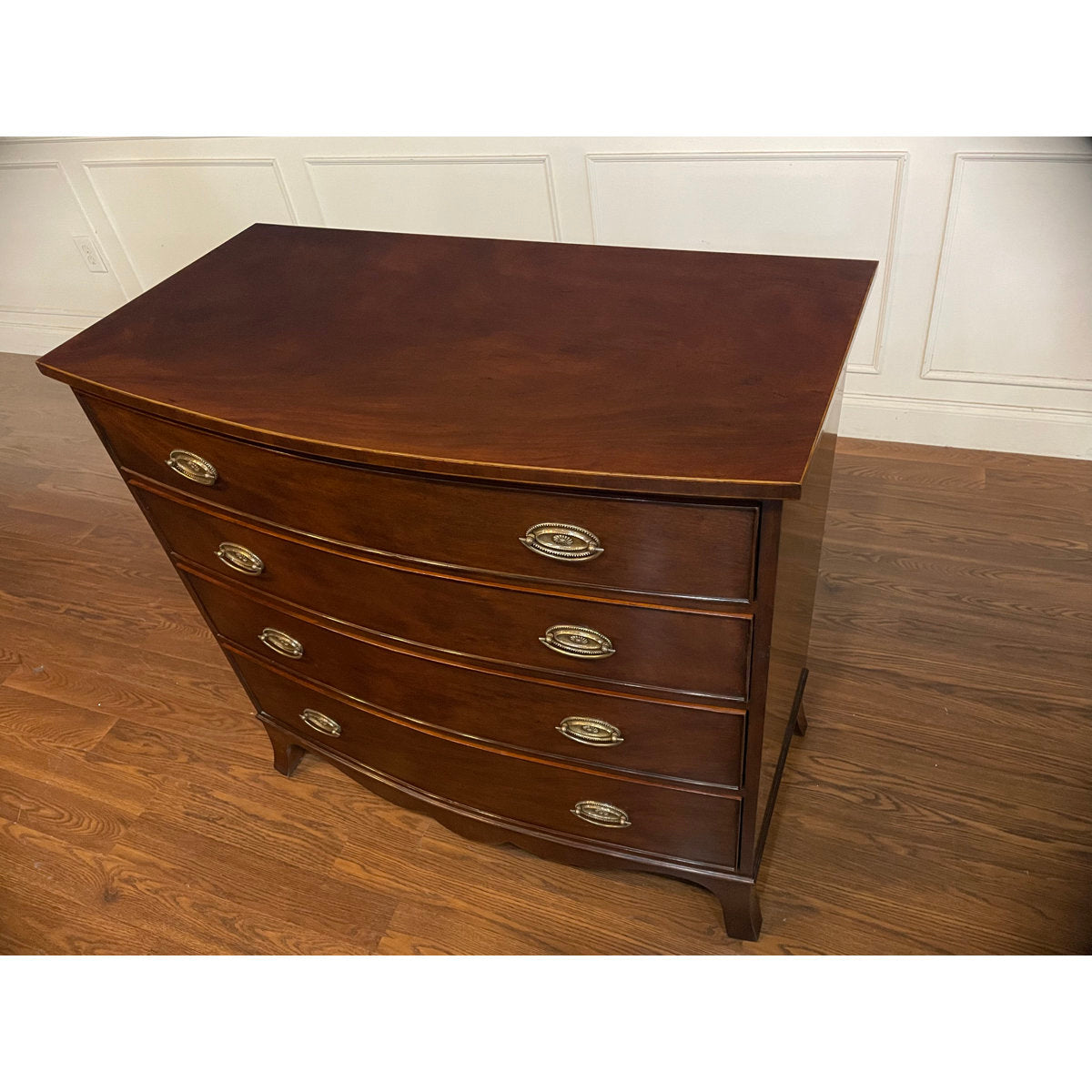 Bow Front Mahogany Chest