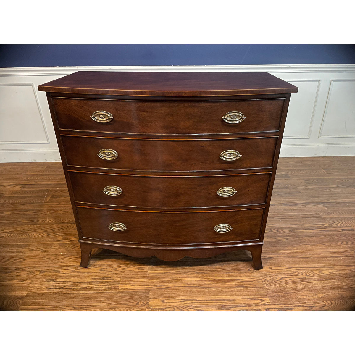 Bow Front Mahogany Chest