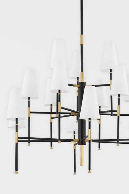 Bowery - 15 Light Chandelier - Aged Old Bronze Finish