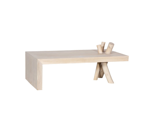 Branch Waterfall Coffee Table in Bleached