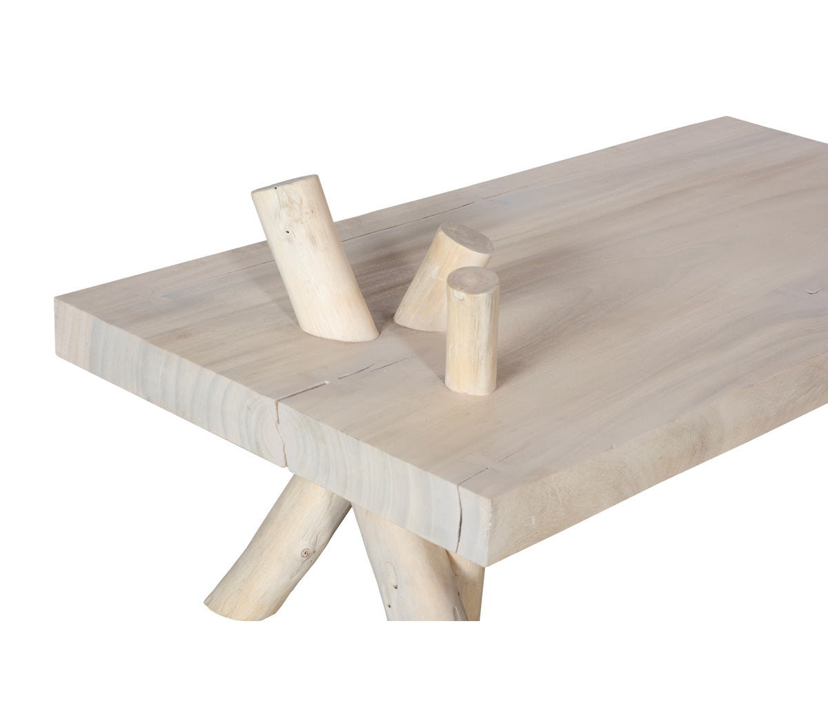 Branch Waterfall Coffee Table in Bleached