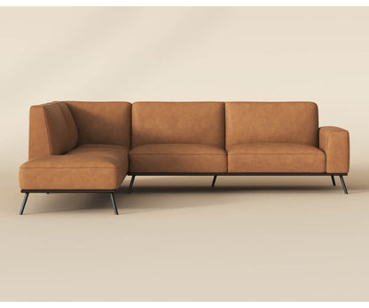 Brandi Sofa Chaise - Raf - Camel Leather